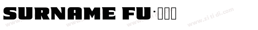 Surname Fu字体转换